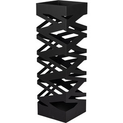 ΟΜΠΡΕΛΟΘΗΚΗ ΜΕΤΑΛΛΙΚΗ ΜΑΥΡΗ ΜΑΤ 15.5x15.5x49cm 819-02525 - Estheti - 819-02525