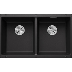 Blanco Subline 350/350-U Υποκαθήμενος Νεροχύτης Γρανίτη Anthracite 75.5x46cm
