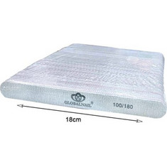 Globalnail Λίμα νυχιών Διπλής Όψης 100/180 50τμχ - Nail File 50pcs 039483