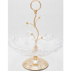 ΟΡΝΤΕΡΒΙΕΡΑ ΜΕΤΑΛΛΙΚΗ ΜΕ ΓΥΑΛΙ ΧΡΥΣΗ 33x38.5cm Eurolamp 819-00260