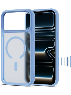 Tech-Protect MagMat MagSafe CC Back Cover Matte Light Blue (iPhone 18 Pro / 17 Pro)