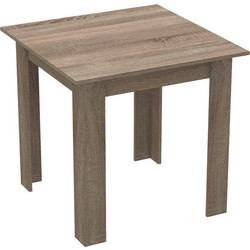Τραπέζι Manka I pakoworld σε sonoma truffle απόχρωση 80x80x77εκ - PAKOWORLD
