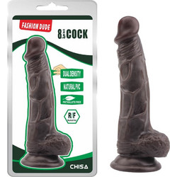 Chisa Novelties Fashion Dude 8.5" Ρεαλιστικό Dildo με Βεντούζα & Όρχεις 21cm Καφέ