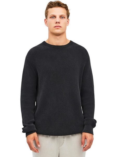 Dirty Laundry Cotton Rib Crewneck Ανδρικό Πουλόβερ Μαύρο DLMC000154-VINT BLACK