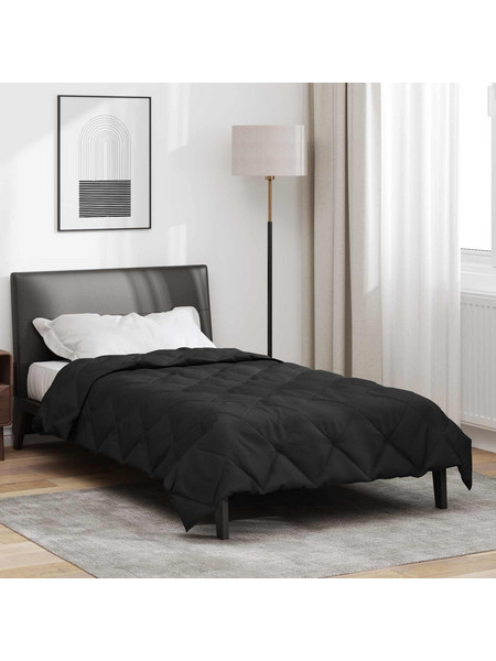 vidaXL Κουβέρτα ολόκληρου του χρόνου Μαύρο 140 x 220 cm Μικροΐνες