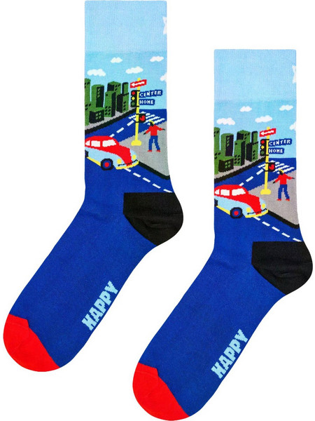 Happy Socks City Corner Ανδρικές Κάλτσες Μπλε