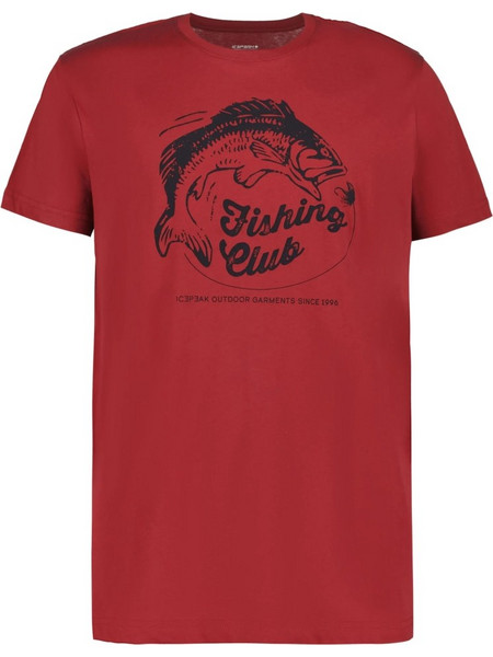 Icepeak Tee Millington - Ανδρική Μπλούζα T-Shirt Cranberry 100% Cotton, Χρώμα: Cranberry