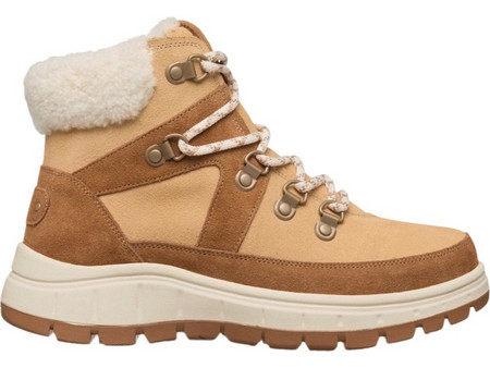 Roxy Γυναικεία Μποτάκια Χιονιού Suede Μπεζ με Γούνα ERJB700033-CAM