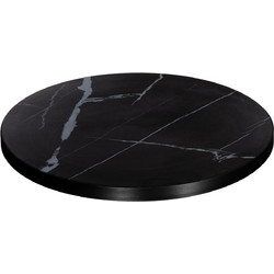 ΕΠΙΦΑΝΕΙΑ ΤΡΑΠΕΖΙΟΥ SINTERED STONE ΜΕ ΠΛΑΙΣΙΟ ALU ΜΑΥΡΟ Φ70εκ