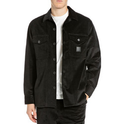 Replay Ανδρικό Πουκάμισο Κοτλέ Κανονική Γραμμή Overshirt Μαύρο M107G .000.723VAW-C098