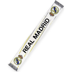 Real Madrid CF Official Scarf - White Jacquard Knit - Size U (RM4BUF45)