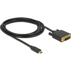 DeLock USB 3.1 Video Cable USB-C male - DVI-D Μαύρο 2m 85321