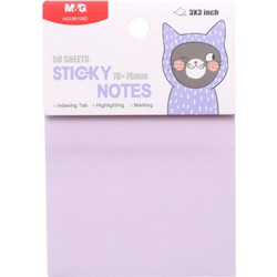 M&G STICKY NOTES 76X76 ΜΩΒ 50 ΦΥΛΛΑ