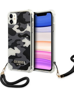 Guess Camo Back Cover Black (iPhone 11)