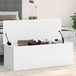 vidaXL Κουτί Αποθήκευσης Λευκό 102x35x35cm από Επεξεργασμένο Ξύλο 1 τεμ