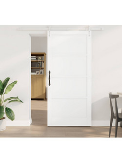 vidaXL Πόρτα Εσωτερική Συρόμενη Ξύλινη Λευκή 93x202cm 3450253