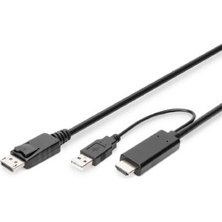 DIGITUS 4K HDMI Adapterkabel - HDMI auf DisplayPort 2m