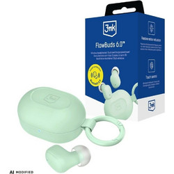 3mk FlowBuds 6.0 Ακουστικά Bluetooth In Ear Green