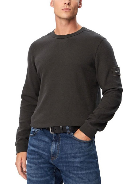 CALVIN KLEIN LS WAFFLE BADGE CREWNK TEE LV04RJ209G