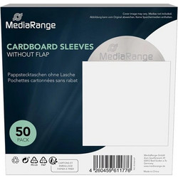 Φάκελοι Mediarange Cardboard Pockets Without Flap Clear Cover Pack 50 White BOX68-WF