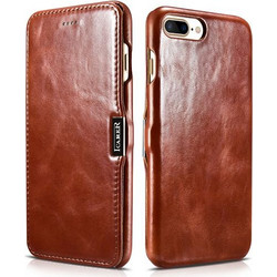 iCarer Vintage Series Side-Open Δερμάτινη Θήκη iPhone 8 Plus / iPhone 7 Plus - Brown