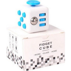 Anti Stress Fidget Cube Αγχολυτικός Κύβος Γαλάζιο-Λευκό (OEM)