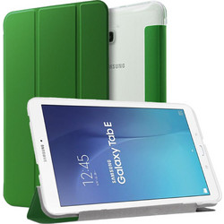 Samsung Galaxy Tab E 9.7-9.6 (T560)(T561) -Με λειτουργία sleep /wake-Δερμάτινη Ultra Slim Cover Case for Galaxy Tab E 9.6-9.7 με πίσω κάλυμμα σιλικόνης. - Λαχανί (OEM