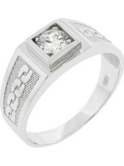 Million Diamonds Ανδρικό Δαχτυλίδι από Λευκόχρυσο 14K RA1213