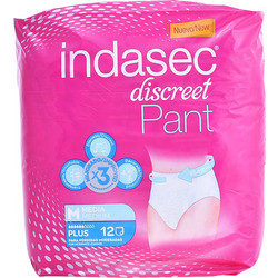 Indasec Pant Plus Medium Πάνες Βρακάκι Ακράτειας 6 Σταγόνες 12τμχ