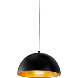 Fabas Luce Κρεμαστό Φωτιστικό Οροφής Καμπάνα Μονόφωτο E27 Μαύρο 3215-40-101