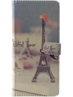 Θήκη Nokia 6.1 Plus OEM σχέδιο Eiffel Tower με βάση στήριξης, υποδοχές καρτών και μαγνητικό κούμπωμα Flip Wallet δερματίνη