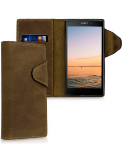 Kalibri Δερμάτινη Suede Θήκη - Πορτοφόλι Sony Xperia L2 - Brown (44759.05)