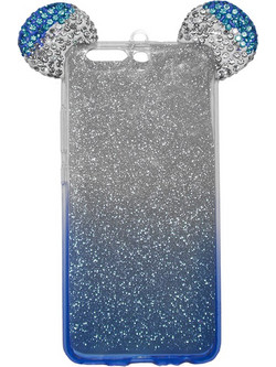 Back Cover Σιλικόνης Glitter Ears As Mickey Μπλε P10 Plus