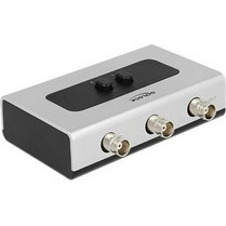 Delock Switch BNC 2 port manual bidirectional, Black/Gray (87669)