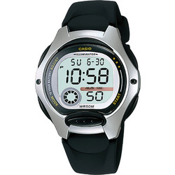 Casio Ψηφιακό Γυναικείο Ρολόι Χρονογράφος με Μαύρο Καουτσούκ Λουράκι LW-200-1AV