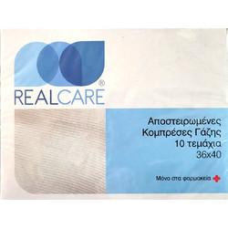 Real Care Αποστειρωμένες Γάζες 36x40cm 10τμχ