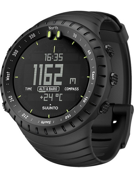 Suunto Core Classic All Black Ψηφιακό Ανδρικό Ρολόι Χρονογράφος με Μαύρο Καουτσούκ Λουράκι SS014279010