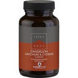 TerraNova Dandelion, Artichoke & Cysteine Complex Φυτικές Ίνες 50 Κάψουλες