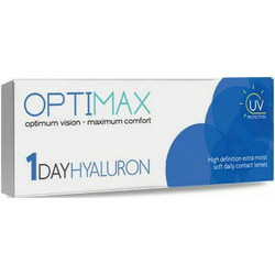 Optimax Hyaluron Ημερήσιοι Φακοί Επαφής Υδρογέλης 30τμχ