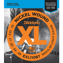 D'Addario EXL110BT Σετ 6 Χορδές Ηλεκτρικής Κιθάρας Nickel Plated Steel 10-46" Light Tension