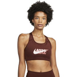 Nike Dri-FIT Swoosh Icon Clash Αθλητικό Μπουστάκι με Μέτρια Στήριξη Καφέ DD1470-273
