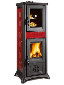 La Nordica Gemma Forno Bordeaux Μαντεμένια Ξυλόσομπα με Φούρνο 7kW