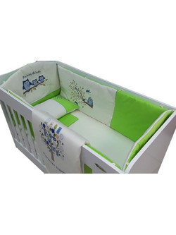 Beboulino Forever Happy Σετ Κούνιας 70x130cm White/Green 6τμχ