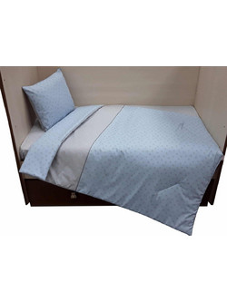 Beboulino Stars Σετ Κούνιας Grey/Blue 4τμχ