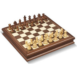 Dal Negro Σκάκι - Ντάμα Ξύλινο με Πιόνια & Πούλια 40x40cm 2135