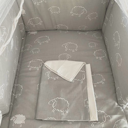 Affetto Sheep Σετ Κούνιας Grey 7τμχ