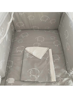 Affetto Sheep Σετ Κούνιας Grey 7τμχ