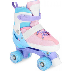 Spokey Buff Pro Quad Αυξομειούμενα Rollers Ενηλίκων Ροζ Μπλε