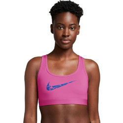 Nike Swoosh Bra Αθλητικό Μπουστάκι με Μέτρια Στήριξη Φούξια FN2898-605