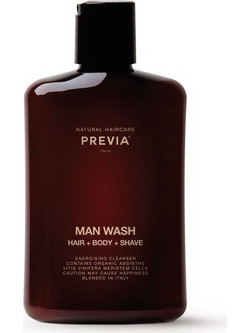 Previa Man Wash Hair & Body Shave Καθαριστικό για Γένια 1L